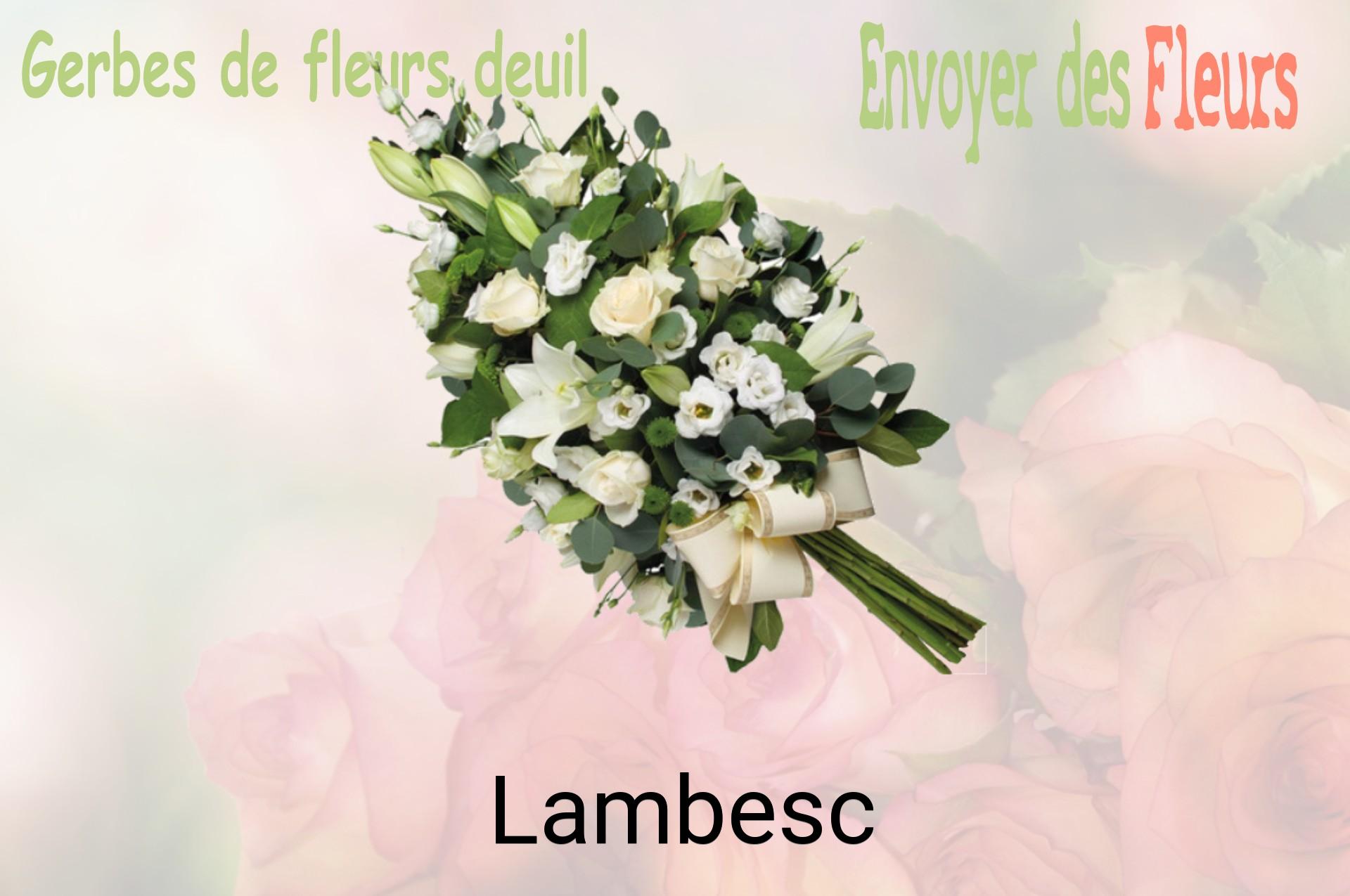 Gerbe de fleurs de deuil livrée à Lambesc